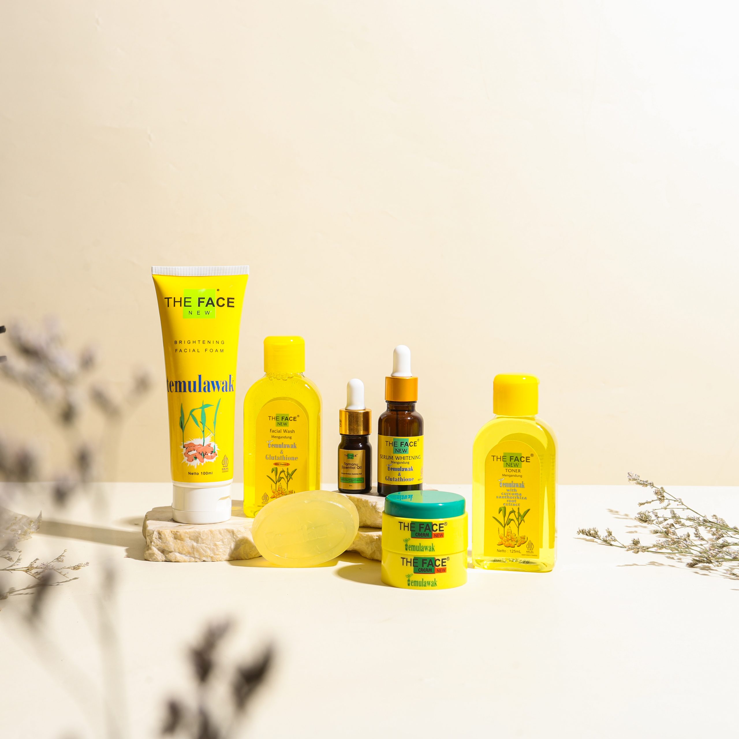 Rangkaian produk THE FACE dengan temulawak